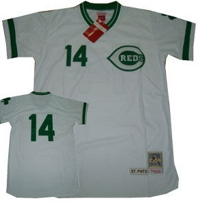 Pete Rose Cincinnati Reds white Throwback jersey