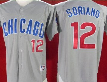 Soriano Chicago Cubs gray jersey