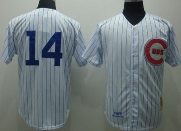 Ernie Banks Chicago Cubs white Throwback jersey