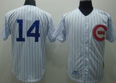 Ernie Banks Chicago Cubs white Throwback jersey