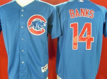 Ernie Banks Chicago Cubs blue jersey