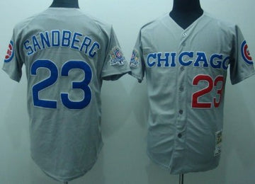 Ryne Sandberg Chicago Cubs grey Throwback jersey
