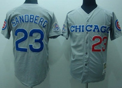 Ryne Sandberg Chicago Cubs grey Throwback jersey