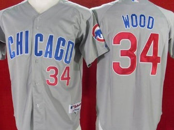 Wood Chicago Cubs gray jersey