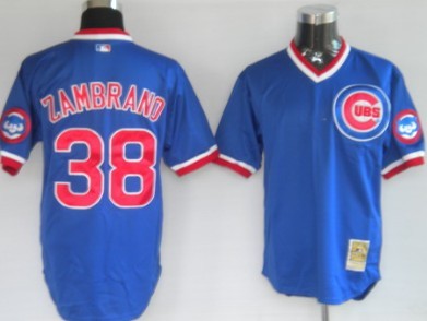 Carlos Zambrano Chicago Cubs blue Throwback jersey
