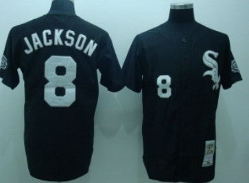 Jackson Chicago White Sox black Throwback jersey