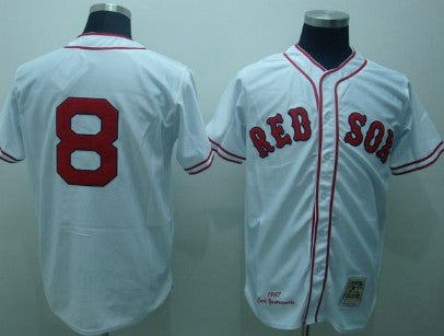 Carl Yastrzemski Boston Red Sox white Throwback jersey