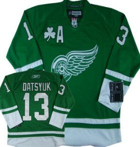 Pavel Datsyuk St. Patrick's Day Detroit Red Wings green jersey