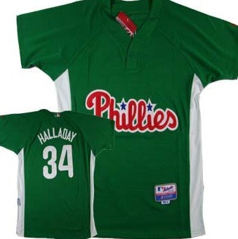 Halladay Philadelphia Phillies green jersey