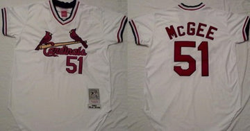 Willie McGee St. Louis Cardinals cream Throwback jersey