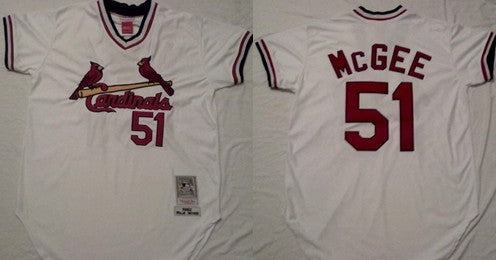 Willie McGee St. Louis Cardinals cream Throwback jersey