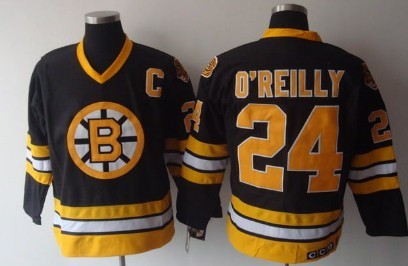 Terry O'Reilly Boston Bruins black Throwback jersey