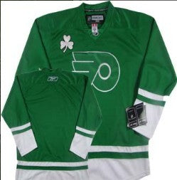 Blank St. Patrick's Day Philadelphia Flyers green jersey