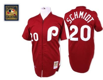 Mike Schmidt Philadelphia Phillies red Throwback jersey