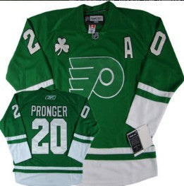 Chris Pronger St. Patrick's Day Philadelphia Flyers green jersey