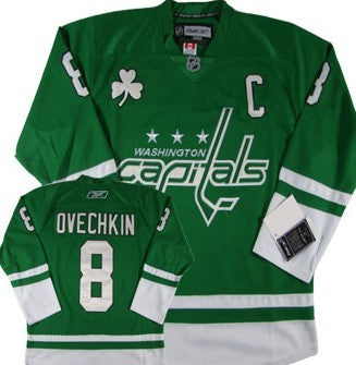 Alex Ovechkin St. Patrick's Day Washington Capitals green jersey