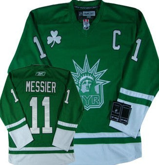 Mark Messier St. Patrick's Day New York Rangers green jersey