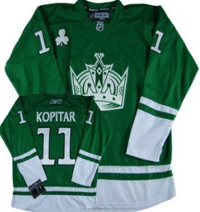 Anze Kopitar St. Patrick's Day Los Angeles Kings green jersey