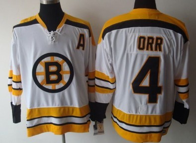 Bobby Orr Boston Bruins white Throwback jersey