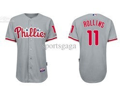 Rollins Philadelphia Phillies grey jersey