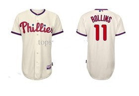 Rollins Philadelphia Phillies cream jersey