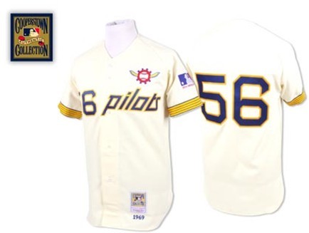 Seattle Pilots Seattle Pilots cream Throwback jersey