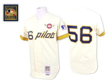 Seattle Pilots Seattle Pilots cream Throwback jersey