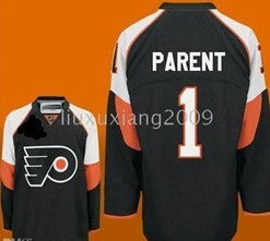 Bernie Parent Philadelphia Flyers black jersey