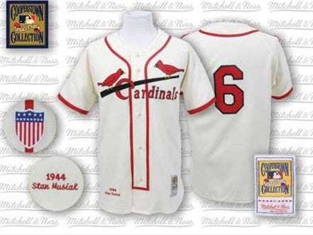 Stan Musial St. Louis Cardinals cream Throwback jersey