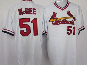 Willie McGee St. Louis Cardinals white Throwback jersey