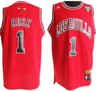 Derrick Rose Latin Nights Revolution Chicago Bulls red jersey