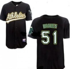 Braden Oakland Athletics black jersey