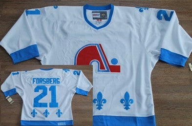 Peter Forsberg Colorado Avalanche white Throwback jersey
