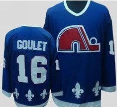 Michel Goulet Colorado Avalanche navy Throwback jersey