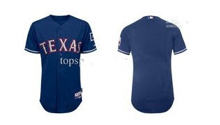 Custom Texas Rangers blue jersey