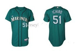 Ihciro Suzuki Seattle Mariners green jersey