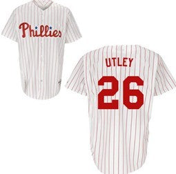 Utley Philadelphia Phillies white jersey