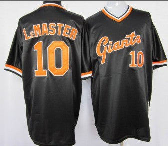 Johnnie LeMaster San Francisco Giants black Throwback jersey