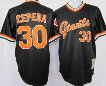 Orlando Cepeda San Francisco Giants black Throwback jersey