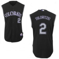 Tulowitzki Colorado Rockies black jersey