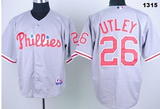 Utley Philadelphia Phillies gray jersey