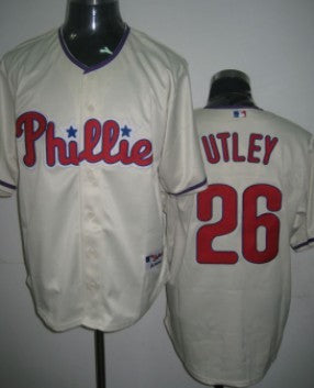 Utley Philadelphia Phillies cream jersey