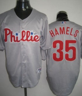 Hamels Philadelphia Phillies gray jersey