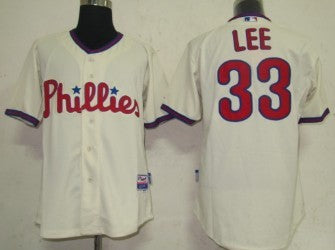 Lee Philadelphia Phillies cream jersey