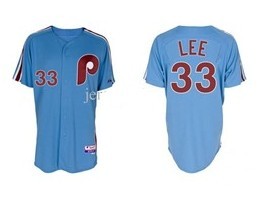Lee Philadelphia Phillies blue jersey