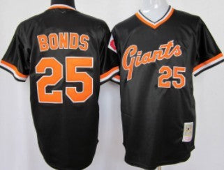 Barry Bonds San Francisco Giants black Throwback jersey