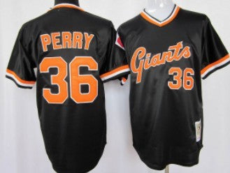 Gaylord Perry San Francisco Giants black Throwback jersey