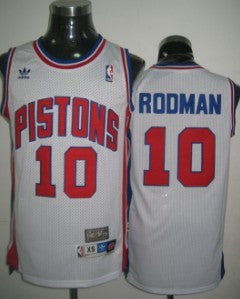 Dennis Rodman Detroit Pistons white Throwback jersey
