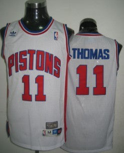 Isiah Thomas Detroit Pistons white Throwback jersey