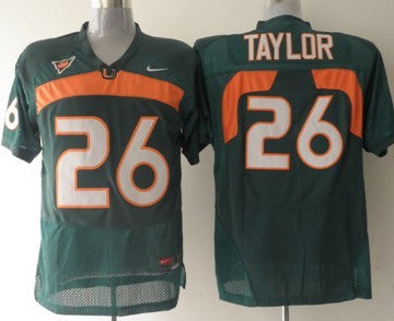 Taylor Miami Hurricanes green jersey